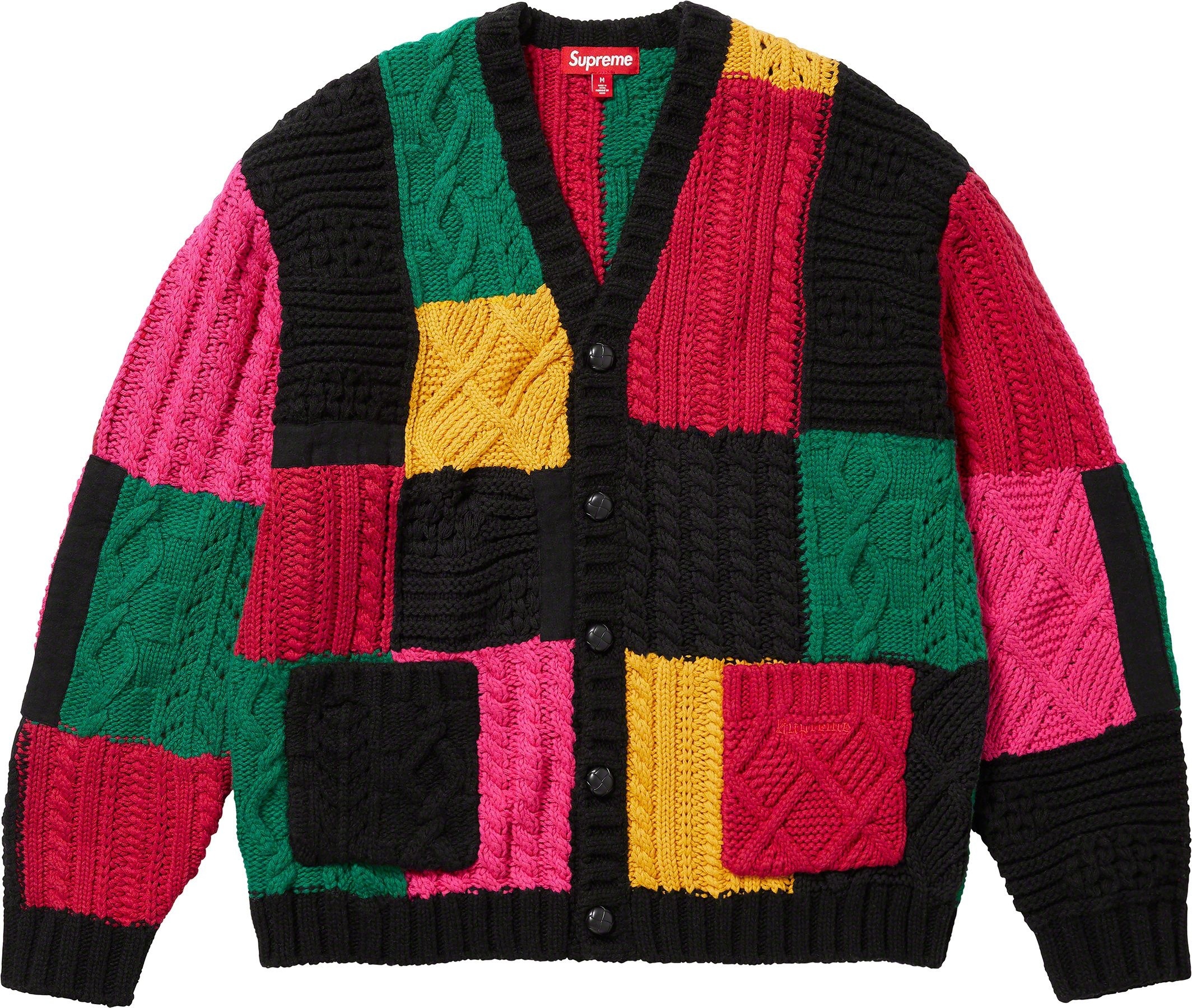 Patchwork Cable Knit Cardigan view 14